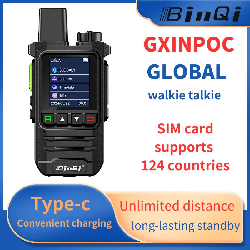 BINQI-K6 GXINPOC Platform Global -4G POC walkie talkie, 5000kilometers remote , global policecivilian fleet walkie talkie(free)