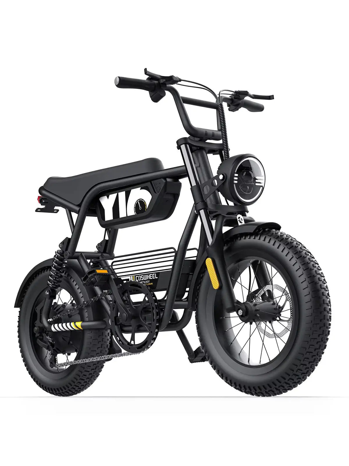 Bicicleta eléctrica para adultos Coswheel Y16, 1000 W, batería de 48 V y 15 Ah, bicicleta de montaña eléctrica de 16 pulgadas con neumáticos anchos.