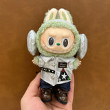 Ropa de bebé Labubu de 17 cm, conjunto de falda y caja ciega para muñecas Labubu, bonito juguete para vestir, regalo para festivales, regalo de cumpleaños, bonito regalo para fiestas.