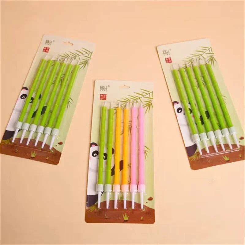 Lot de 6 bougies d'anniversaire vertes pour enfant, décoration de gâteau amusante pour Halloween, fournitures de fête, bougies de mariage