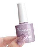 Venalisa Nail Gel Polish 7.5ml #758 Funny Bunny Milky White VIP3 Collection Long Wear Diamond Top Coat Soak Off UV LED Gel Nail
