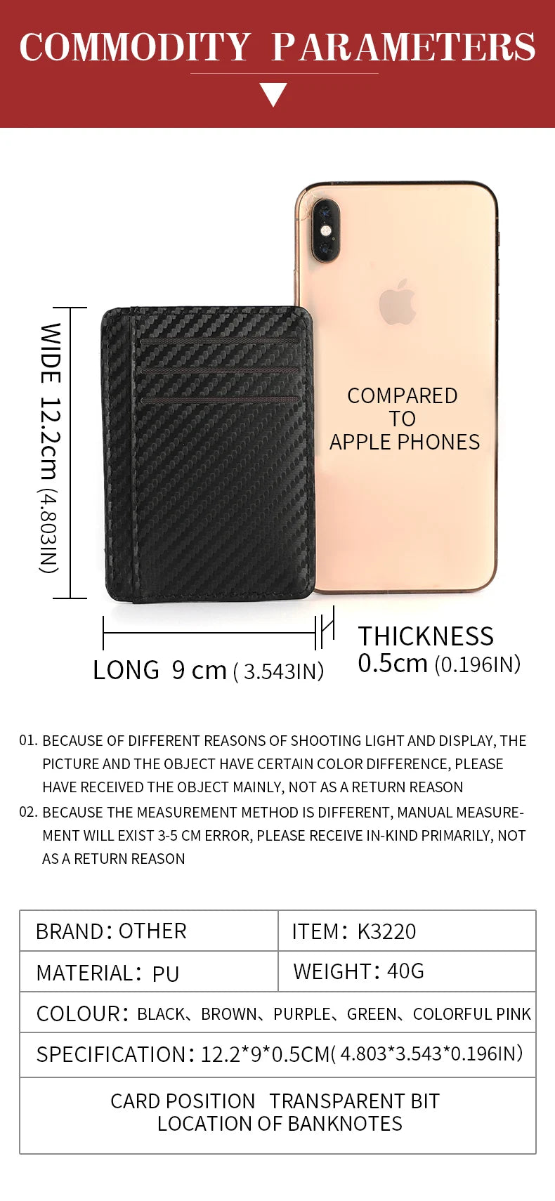 Ultra-thin PU Leather Wallet Credit Card ID Card Holder Male Business ID Card Case for Male And Female Card Holders