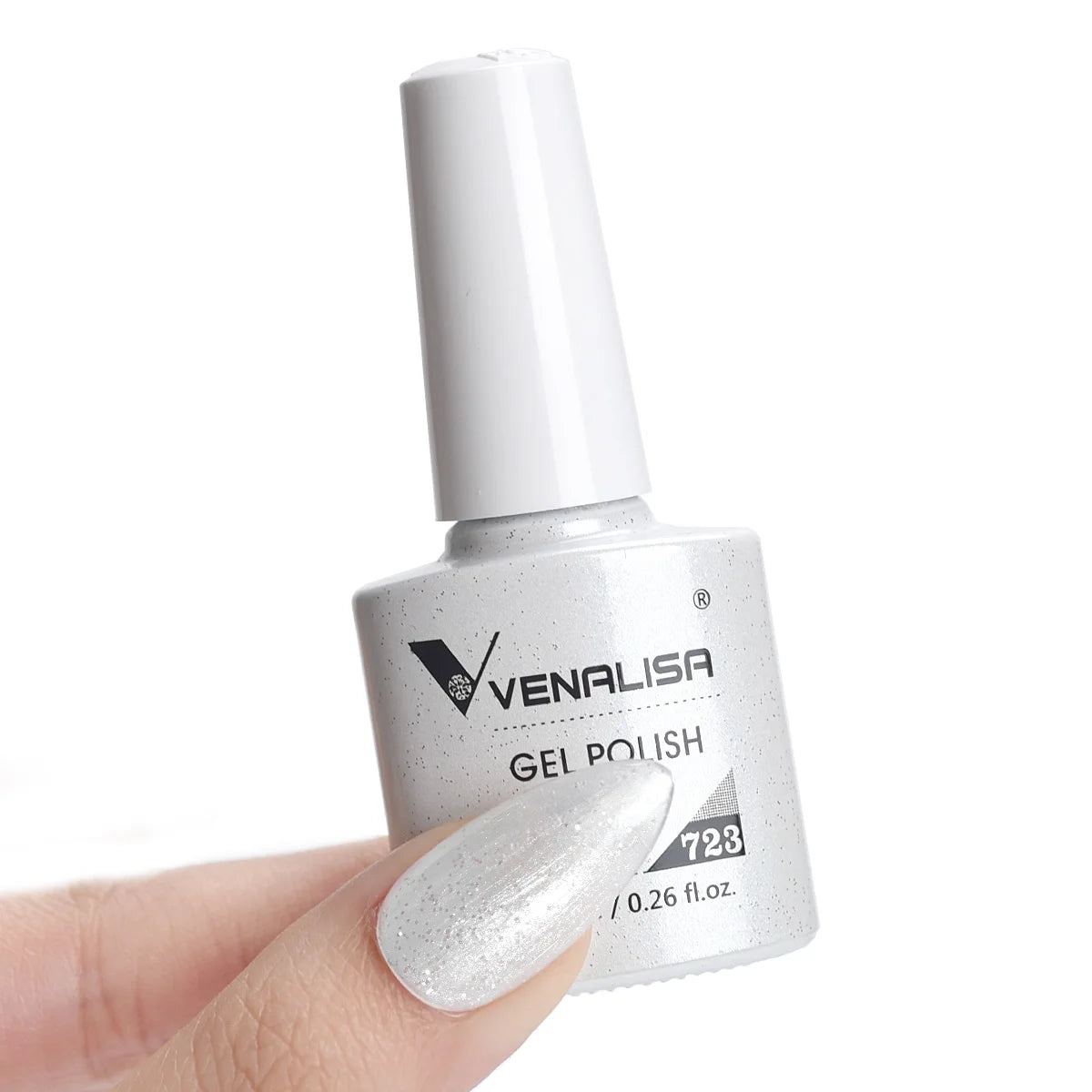 Venalisa Nail Gel Polish 7.5ml #758 Funny Bunny Milky White VIP3 Collection Long Wear Diamond Top Coat Soak Off UV LED Gel Nail