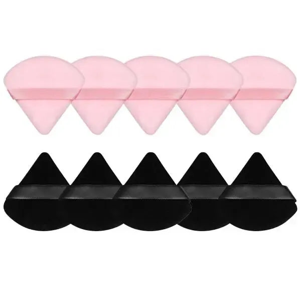 10/12 Pcs Triangle Powder Puff Wet Dry Use For Loose Powder Liquid Cosmetic Soft Plush Powder Puff Makeup Foundation