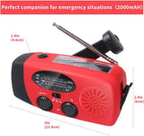2000mAh Emergency Crank Weather Radio with LED Flashlight, Alertsync Portable AM/FM/NOAA Solar Radio with Phone Charger, SOS Ala