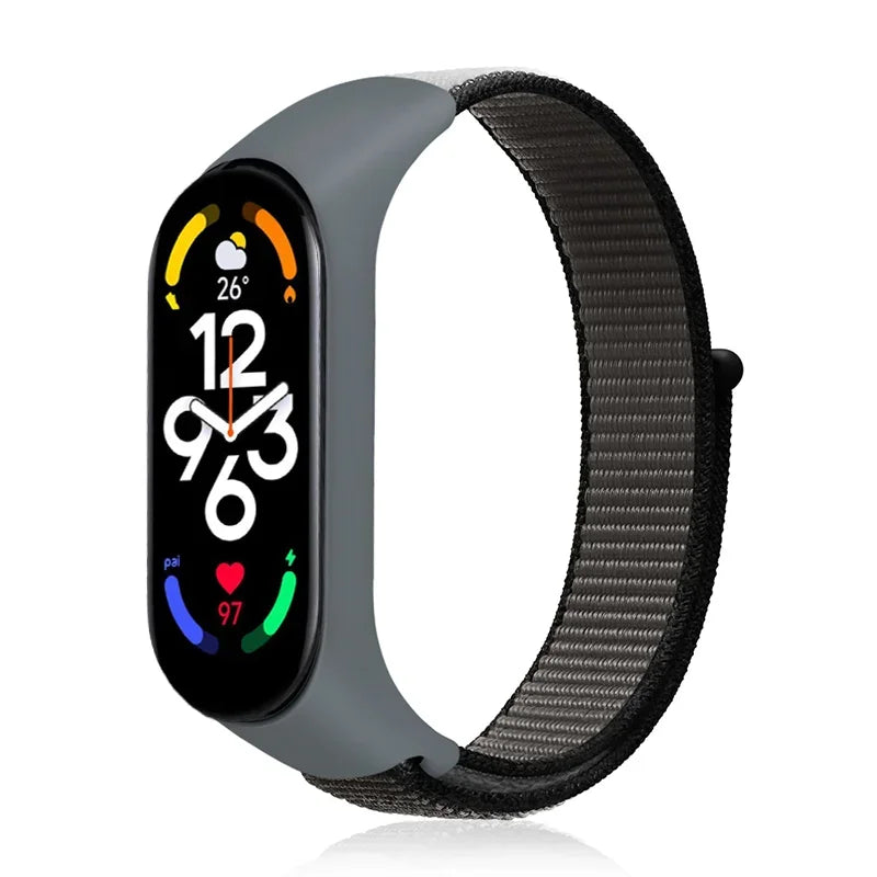 Nylon loop For Xiaomi Mi Band 7-7 nfc smartwatch Wristband Sports Miband7 Correa Replacement Bracelet smart band 7 6 5 3 4 Strap - Lootquake