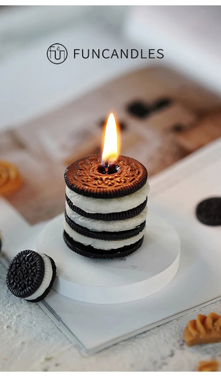 Molde de silicona para velas perfumadas con forma de galleta, para modelar velas, para hacer tú mismo, para hornear pasteles y yeso, herramientas para decorar pasteles.