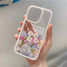 Art Oil Painted Flowers Clear Phone Case