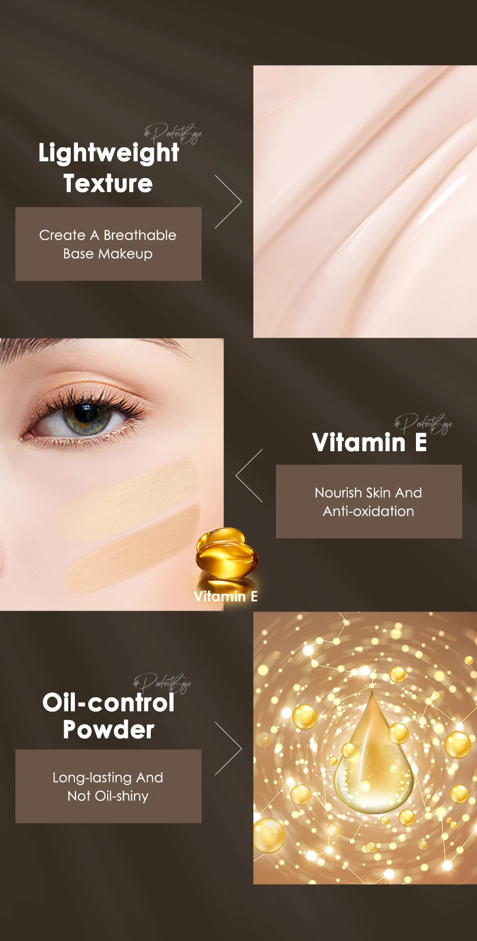 30ml Concealer Color-Changing Foundation Brightens the complexion, is clear, moisturizing, waterproof, and does not fade