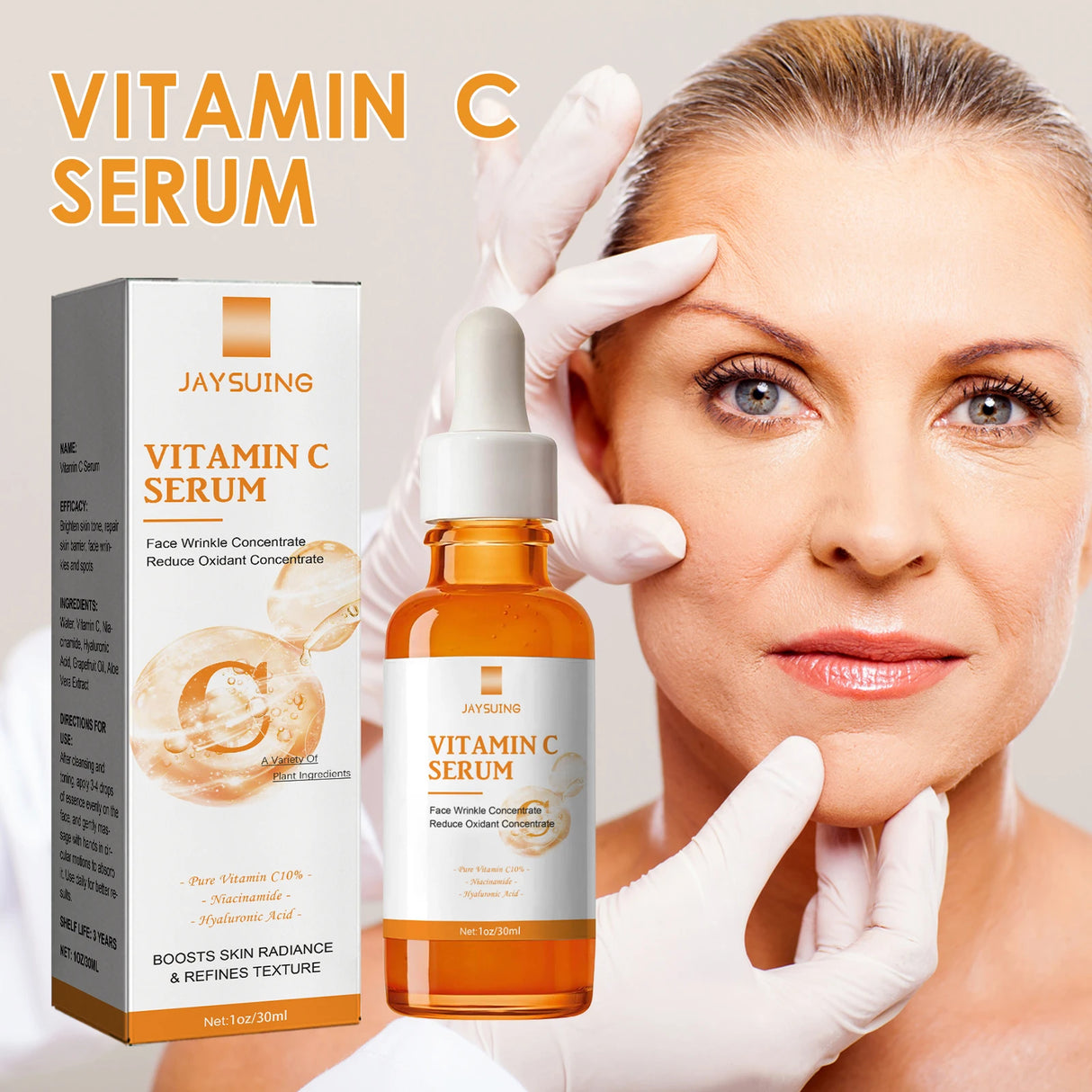 Vitamin C Essence Deep Moisturizing Skin Antioxidant Improve Dullness Reduce Melanin Deposition Even Skin Tone Brightening Serum