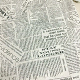 Tela estampada de periódico, tela acolchada de algodón y lino para costura DIY, mantel, cojín, mantel individual, bolsa de almacenamiento, materiales para manualidades