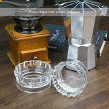 Mocha pot powder dispenser, fabric powder dispenser, powder pressing and filling tool