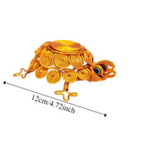 Sculpture Handmade Turtle Statue Woven Collectible Aluminum Wire Tortoise Figurine Crafts Cartoon Turtle Retro Ornaments