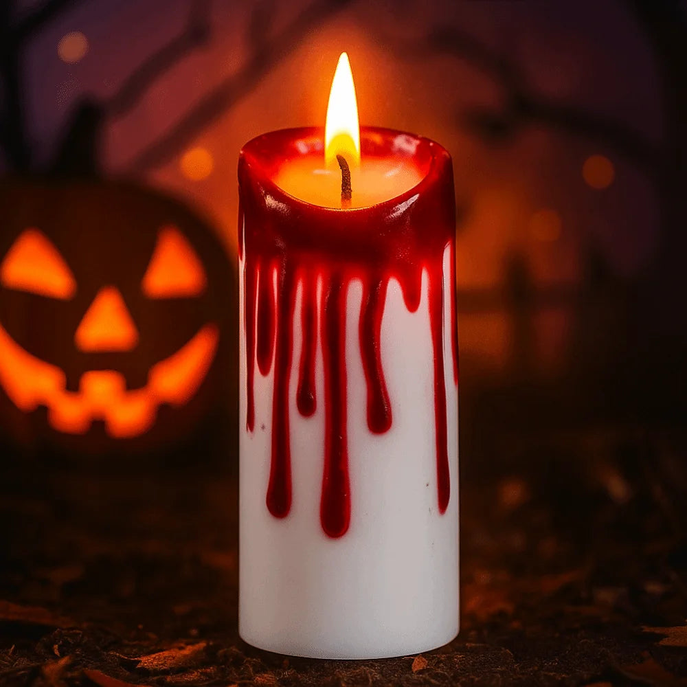 Bougie électronique amusante pour Halloween, décoration d'intérieur, lampe LED, arrangement créatif, veilleuse