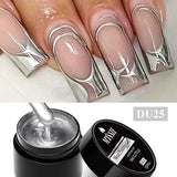 8ml Super Shine Silver Metal Painting Gel Nail Polish High-density Mirror Effect Semi Permanant Nail Art Manicure Varnish
