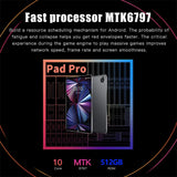 Tableta PC de 10,1 pulgadas, 8 GB de RAM, 512 GB de ROM, 10 núcleos, IA, aceleración, Google Play, 4G LTE, llamadas, SIM dual, WiFi dual, Android 12