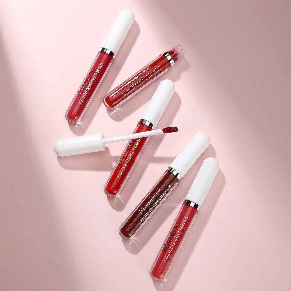 Liquid Lipstick Durable Waterproof Non Smudging Lip Glaze Lip Gloss Matte Lipstick Non Peeling Ladies' Makeup