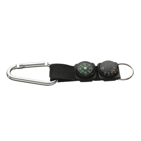 Mini Compass Thermometer Carabiner Compass Thermometer Carabiner 3 in 1 Outdoor Hiking Key Buckle Double Sided Metal Compasses - Lootquake