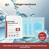 Membrana de colágeno que aclara arrugas, bolsas y ojeras, reafirma la piel y rejuvenece los ojos, dándole volumen e hidratación.
