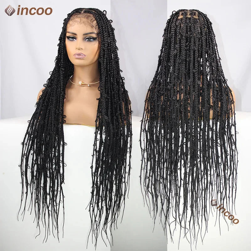36" Butterfly Locs Crochet Wig | Full Lace Front | Knotless Braids | Baby Hair | Synthetic