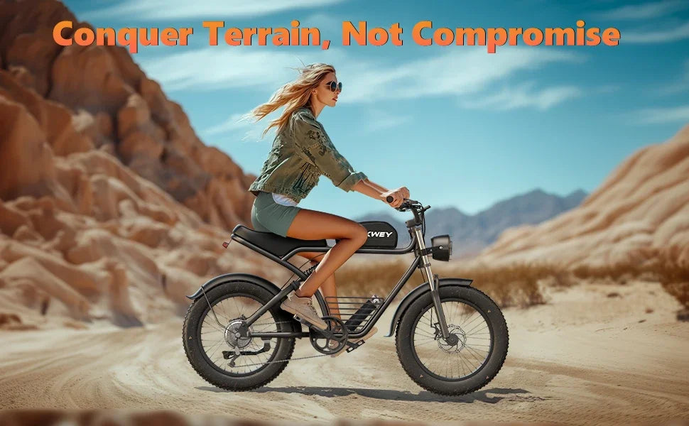 Bicicleta eléctrica K7 de 2000 W, 48 V, 40 Ah, motor dual máximo, batería dual, motocicleta eléctrica todoterreno de 20 pulgadas con neumáticos anchos, 7 velocidades