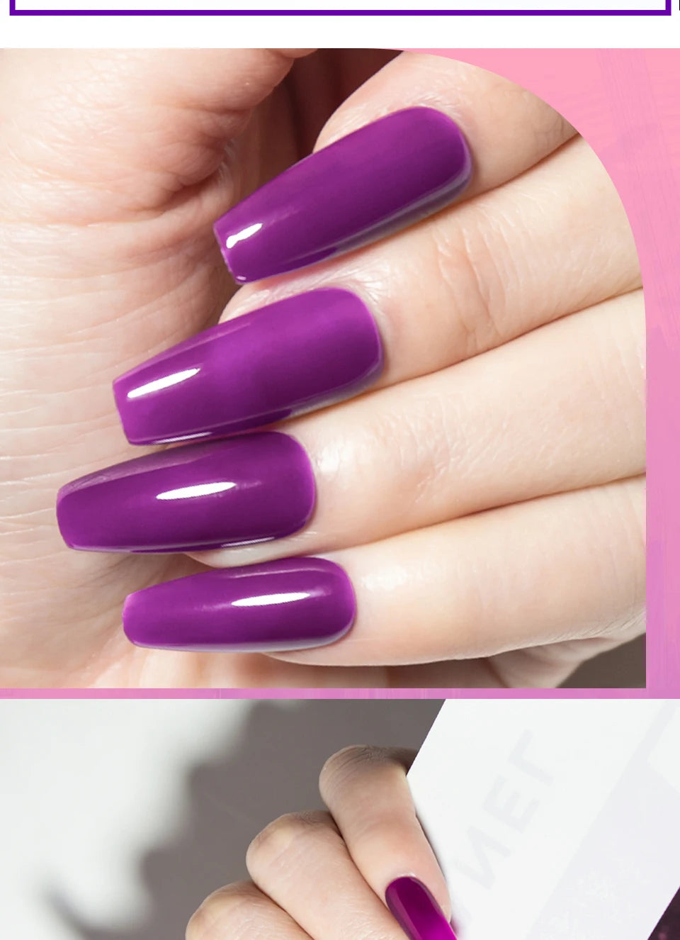 Rainbow Ghini UV LED Glitter Purple Gel Nail Polish 15ml Manicure Art Accessories Nail Glue Supplies for Professionals Varnishes