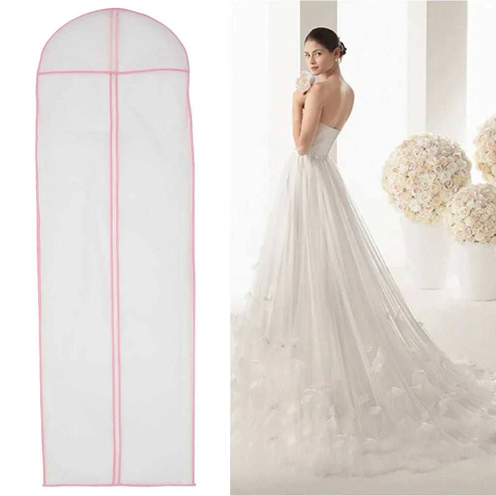 Funda protectora para vestido de novia, 1/2/5 unidades, 180 cm, para colgar ropa de novia, traje, abrigo, bolsa de almacenamiento para el hogar.