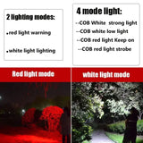 COB Headlight Portable Headlamp With Built-in 18650 Battery Flashlight USB Rechargeable Outdoor Camping Fishing Climbing Lantern - Lootquake