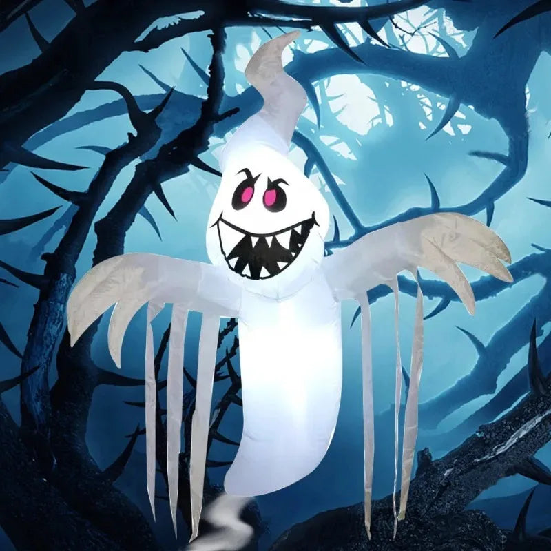 1.5M Party & Holiday DIY Decortions Halloween Inflatable Toys Built-in LED Lights Ghost Courtyard Outdoor Ornament Garden Decor