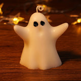 Bougie parfumée fantôme blanche d'Halloween, cadeau d'horreur, lanterne à thé, décoration de salle gothique, table à manger, fête, chambre à coucher