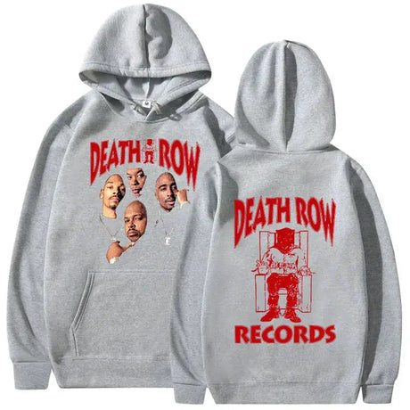 Death Row Records Hoodie Men Women High Quality Aesthetic Hoodies Pullover 90s Vintage Hip Hop Sweatshirts Harajuku Streetwear - Lootquake