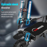 6000W Powerful Electric Scooter 60V 38Ah Max Speed 85km/h 100kmRange 11'' Tires Dual Shock Absorbing Folding EScooter for Adults