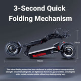 Trottinette électrique NFC en alliage d'aluminium améliorée, contrôle intelligent, 72 V, 50 A, 10 000 W, pneus tout-terrain/ville de 14 pouces, vitesse de 120 km/h