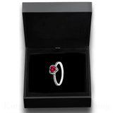 New Colored Crystal 925 Sterling Silver Ring Exquisite Women Shiny Heart Series Simple Ring Valentine's Day Gift for Lovers - Lootquake