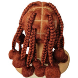 12 Inch Natural Color Synthetic Braided Wig | Transparent Lace Front Knotless Box Braids with Baby Hair for Black Women