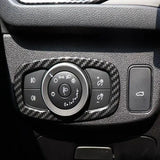 For Ford Focus MK4 2019 2020 Carbon Fiber Look Interior window swtich gear Steering Wheel Headlamp air Switche Button Cover Trim - Lootquake