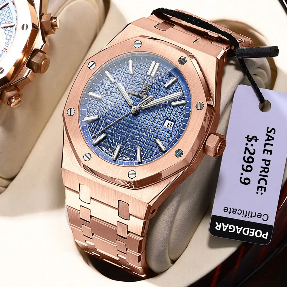 POEDAGAR Classic Men's Watches Fine Steel Original Quartz Watch for Man Luminous Date Waterproof Wristwatch Trend Fashion New - Lootquake