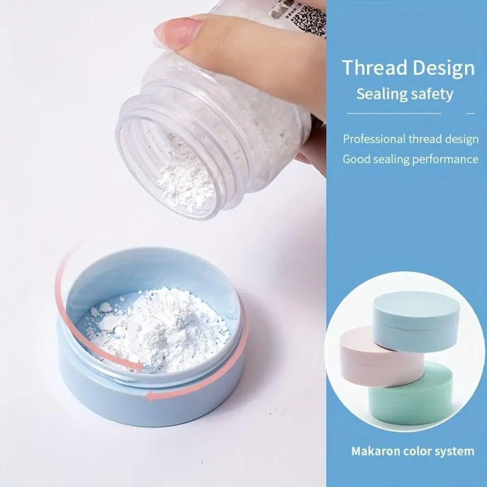 1Pcs Puff Powder Subpackage Empty Loose Powder Jars White Cap with Sifter Dispersion Powder Box 5g Macaron Cosmetics Container