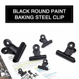 10p Black Metal Clip Stationery Office Supplies Household Paper Clip Fixing Small Book Clip Sketching Board Sketching Clip