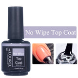 ELL LOUREL 30 Types Base Coat Top Coat No Wipe UV Gel 15ML Semi Permanent Glitter Tempered Top Multi-Function Gel Nail Polish