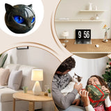 Sculpture en pierre de chat noir de luxe, sculpture en pierre de chat noir, statues de chat, décoration d'intérieur pour bureau, Halloween, chambre à coucher, bibliothèque