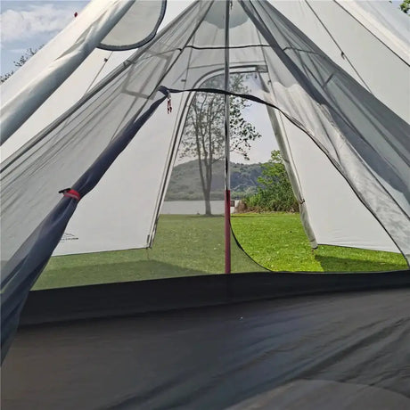 Ultralight Pyramid Tent‘s Inner Tent Outdoor Rodless Summer Mesh Tent Portable Backpacking Hiking Camping Teepee Inside Tent - Lootquake