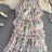Summer New Off Shoulder  Wrap Waist to Show Thin A-line Fragmented Cake Dress Women's Beach Vacation Chiffon Long Dress GD820 - Lootquake