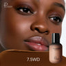 Base de maquillaje natural de larga duración Pudaier - Botella pequeña marrón, acabado mate, no pegajosa, textura cremosa, adecuada para todo tipo de piel