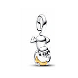 Nuevo dije de rana perezosa de plata 925 con forma de animal, pato, cerdo, oso, compatible con pulsera original, decoración, colgante para mujer, regalo de joyería