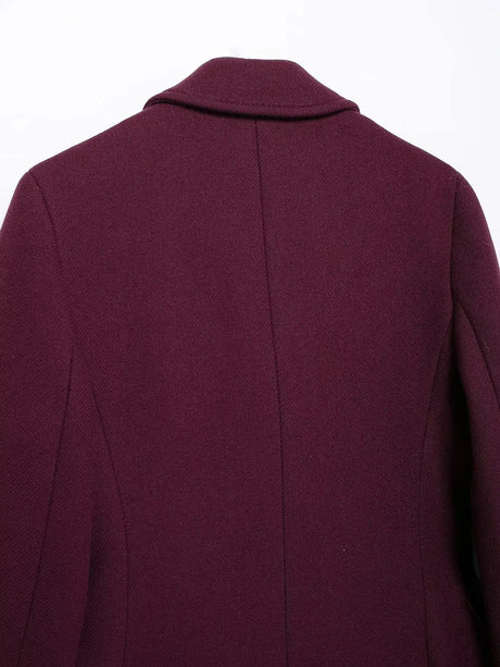 TRAFZA 2024 Women's Autumn Vintage Windbreaker Long Sleeves Lapel Double Breasted Solid Color  With Fake Pockets Fashion Coats - Lootquake