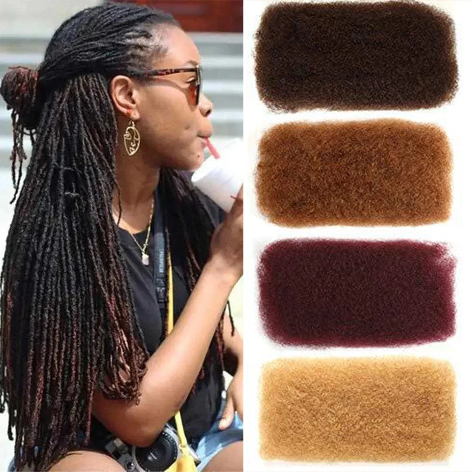 Afro Kinky Bulk Braiding Hair Extensions | 100% Human Hair | Lightweight & Natural Colors | 50g/Pack