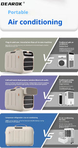Aire acondicionado portátil para habitación, tienda de campaña, 1400 W, R290/80 g, 1-12 h
