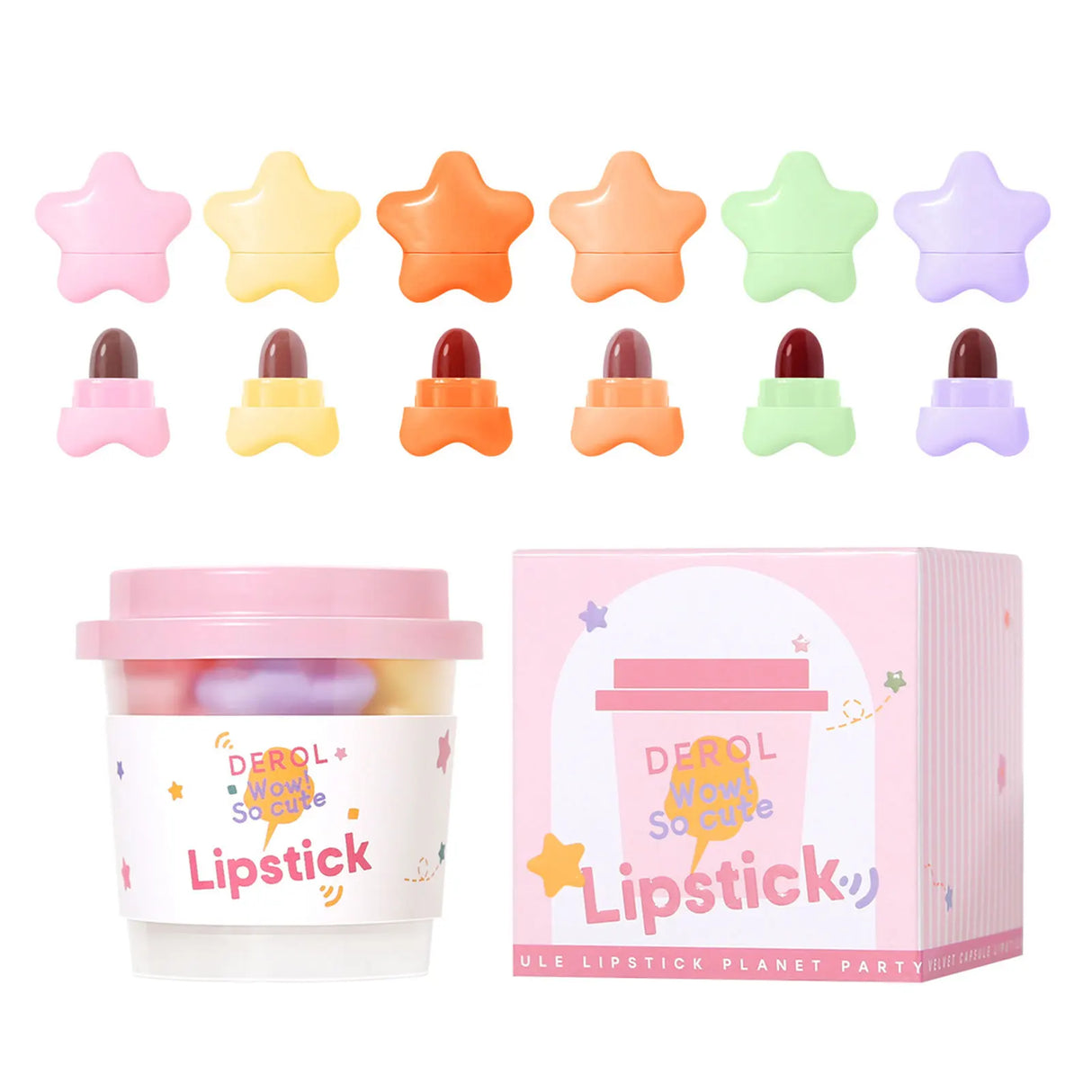 Pills Lipstick  6/10/18 Colors Long Lasting Pill Lipstick Cute Waterproof Non-Fading Lipstick Velvet Matte Lipstick Set