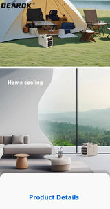 Aire acondicionado portátil para habitación, tienda de campaña, 1400 W, R290/80 g, 1-12 h
